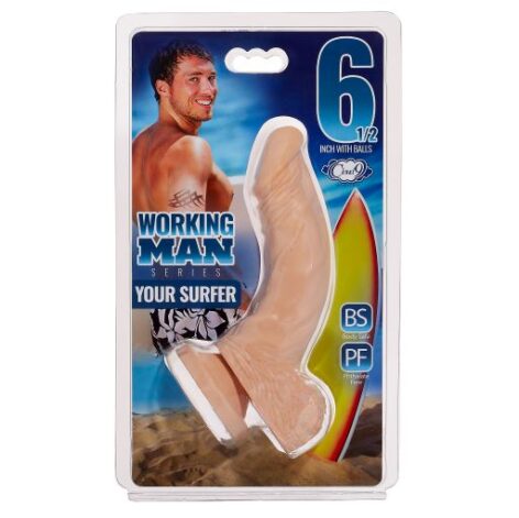 Working Man Your Surfer 6.5in Dildo w/Balls Light