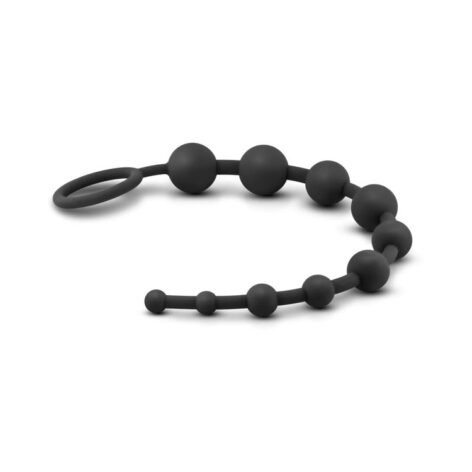 Anal Adventures 10 Anal Beads Silicone Black, Blush