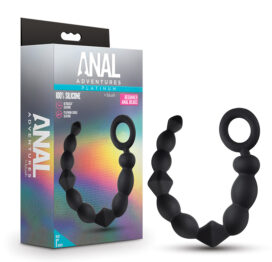 Anal Adventures Beginner Anal Beads Silicone Black