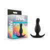 Anal Adventures Curve Butt Plug Silicone Black, Blush