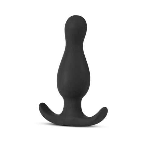 Anal Adventures Curve Butt Plug Silicone Black, Blush