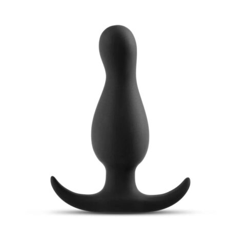 Anal Adventures Curve Butt Plug Silicone Black, Blush