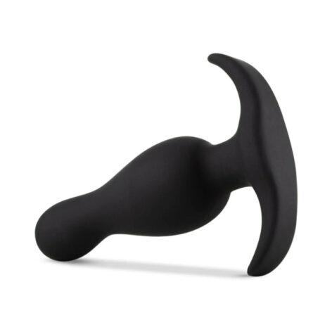 Anal Adventures Curve Butt Plug Silicone Black, Blush