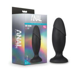 Anal Adventures Rocket Plug Silicone Black, Blush