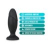 Anal Adventures Rocket Plug Silicone Black, Blush