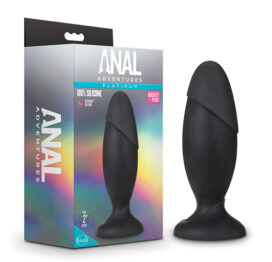 Anal Adventures Silicone Rocket Plug Black, Blush