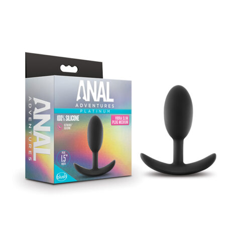 Anal Adventures Silicone Vibra Slim Medium Plug