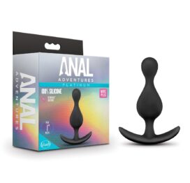 Anal Adventures Silicone Wave Plug Black, Blush