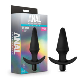 Anal Adventures Vibrating Plug Silicone Black, Blush