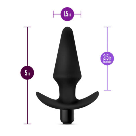 Anal Adventures Vibrating Plug Silicone Black, Blush