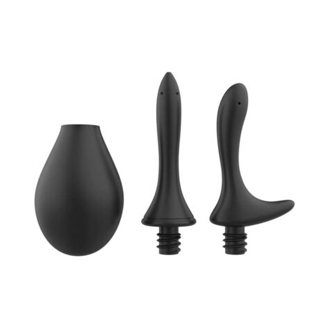 Nexus Anal Douche Set 3pc Silicone Black