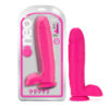 Neo Dual Density 10in Dildo w/Balls Neon Pink