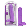 Neo Dual Density 10in Dildo w/Balls Neon Purple