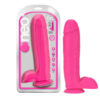 Neo Dual Density 11in Dildo w/Balls Neon Pink