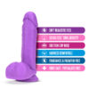 Neo Dual Density 11in Dildo w/Balls Neon Purple