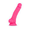 Neo Dual Density 7.5in Dildo w/Balls Neon Pink, Blush