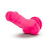 Neo Dual Density 7.5in Dildo w/Balls Neon Pink, Blush