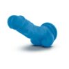 Neo Dual Density 7.5in Dildo w/Balls Neon Blue, Blush