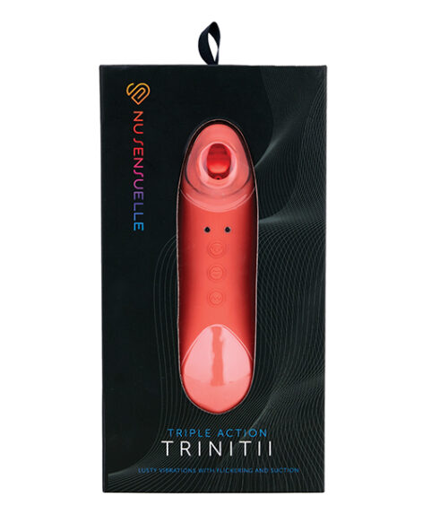 Sensuelle Trinitii Suction Tongue Vibe Coral