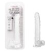 Size Queen 10in Dildo w/Balls Clear, CalExotics