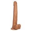 Size Queen 12in Dildo w/Balls Brown, CalExotics