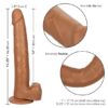 Size Queen 12in Dildo w/Balls Brown, CalExotics