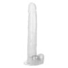 Size Queen 12in Dildo w/Balls Clear, CalExotics