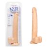 Size Queen 12in Dildo w/Balls Ivory, CalExotics