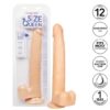 Size Queen 12in Dildo w/Balls Ivory, CalExotics