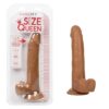 Size Queen 8in Dildo w/Balls Brown, CalExotics