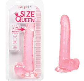 Size Queen 8in Dildo w/Balls Pink, CalExotics