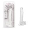 Size Queen 8in Dildo w/Balls Clear, CalExotics Size Queen 8in Dildo w/Balls Clear, CalExotics