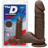 Perfect D 7in Dildo w/Balls Chocolate, Doc Johnson