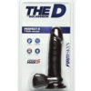 Perfect D 7in FirmSkyn Dildo w/Balls Chocolate