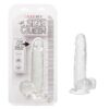 Size Queen 6in Dildo w/Balls Clear, CalExotics