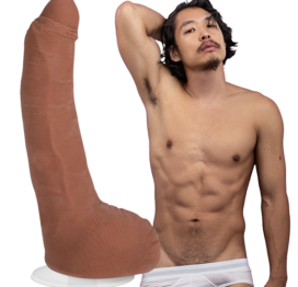 Leo Vice Dildo 7.5in Uncut w/Balls Caramel Asian, Doc Johnson