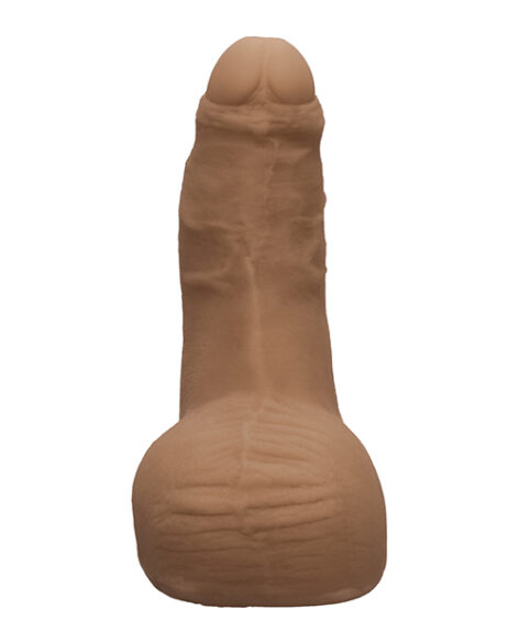 Leo Vice Dildo 7.5in w/Balls Caramel Asian