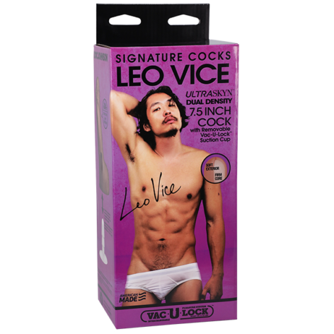 Leo Vice Dildo Asian 6in w/Balls Caramel