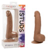 Silicone Studs 6in Dildo w/Balls Brown, CalExotics