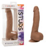 Silicone Studs 8in Dildo w/Balls Brown, CalExotics