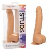 Silicone Studs 8in Dildo w/Balls Ivory, CalExotics