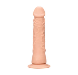 RealRock 7in Realistic Dildo w/Suction Cup Beige, Shots RealRock 7in Realistic Dildo w/Suction Cup Beige, Shots