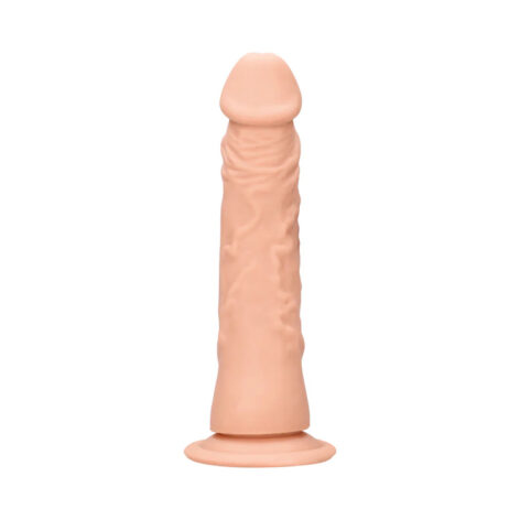 RealRock 7in Realistic Dildo w/Suction Cup Beige, Shots