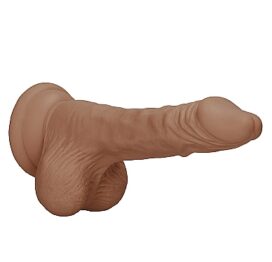RealRock 7in Realistic Dong w/Balls Tan, Shots
