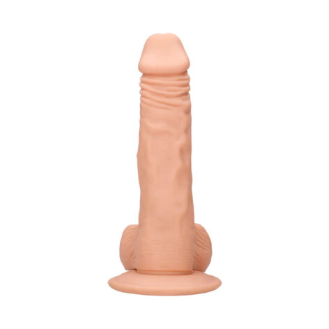 RealRock 9in Realistic Dildo w/Balls Beige, Shots