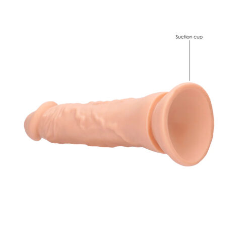 RealRock 9in Realistic Dildo w/Suction Cup Beige, Shots