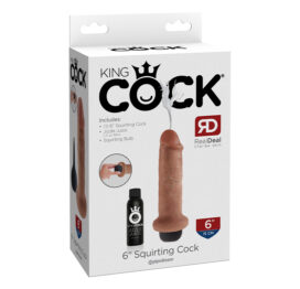 King Cock 6in Squirting Dildo Tan, Pipedream
