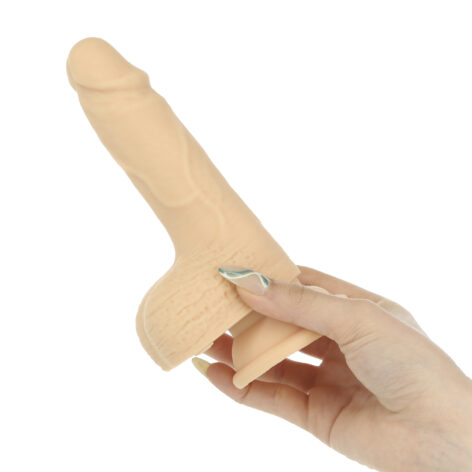 Naked Addiction 6.5" Dildo Thrusting Remote Vanilla, BMS