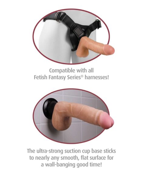 Real Feel Deluxe #1 Dildo 6.5" Vibe w/Balls Beige, Pipedream