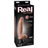 Real Feel Deluxe #5 Dildo 8" Vibe w/Balls Beige